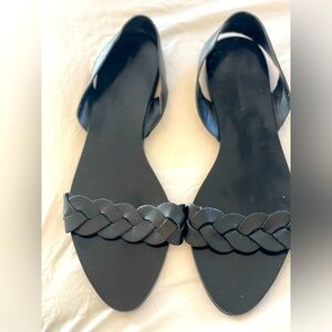 Chic black Zara Flat sandals size 39